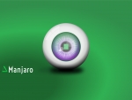 Manjaro Linux Green Wallpaper: Eyeball 2