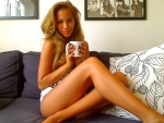 Kenza Zouiten with her morning cup of Joe