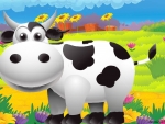 Cute Digital Cow