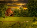 Dark Clouds over Farm