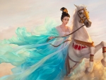 Oriental Princess riding Horse
