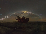 Milky Way over Shipwreck