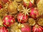 Gold and Red Christmas Decorations