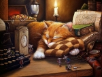 Ð.ÐœÐ°ÑÐºÐ°ÐµÐ² * For CARMEN BONILLA *While the cat sleeps the mice make party