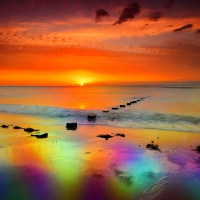 Amazing sea sunset