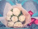 Bouquet of white roses