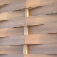 A basket weave wall