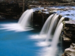 blue water fall