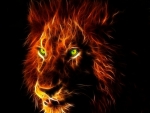 glowing lion