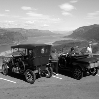 Model T's at Crown Point Oregon