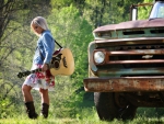 Cowgirl With Guitar