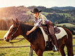Cowgirl On Her Ranch