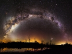 Milky Way over Harvey Dam in Western Australia