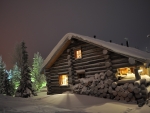 winter cabin