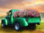 Green Flower Truck