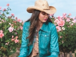 Cowgirl and Roses
