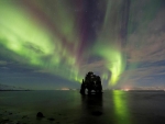 Hvítserkur Aurora at Dusk 1