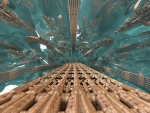Bronze Pipes no2 - 3d Fractal Art