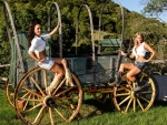 Cowgirls and Wagon