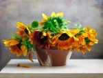 Still life with sunflowers