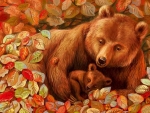 Mama bear & cub