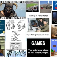 Video game joke collage