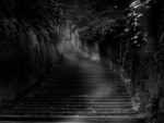 stairs in the dark