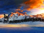 Snowy Mountains at Sunrise