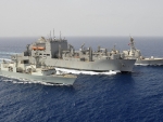 WORLD OF WARSHIPS USNS Cesar Chavez, HMCS Toronto & USS Stockdale Replenishment at sea (RES)