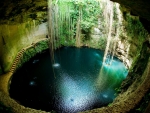 Cenote Waterfall Cave in Mexico