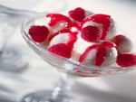 Raspberries on Ice Cream