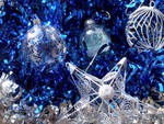 Silver Blue Xmas Decorations