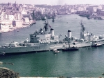 WORLD OF WARSHIPS  HMS Lion Tiger Class Cruiser C 34    Grand Harbour, Malta 1964 Independence