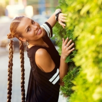 Cute girl teenager posing