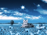 Blue Meadow Kitty