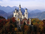 Neuschwanstein Castle in the Autumn,Bavaria