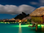 Night on the Island of Bora Bora