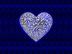 Blue Beaded Heart