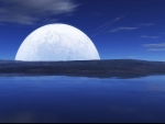 Big moon in the horizon