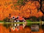 Autumn Lakeside House