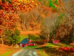 A Vermont farm in autumn