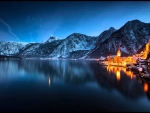 Night Panorama of Hallstatt, Austria