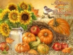 Autumn Leaves & Pumpkins
