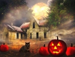 Haunted House in Halloween
