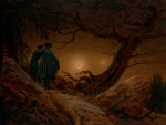 Two Men Contemplating the Moon