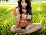 Tanit Phoenix blowing bubbles