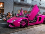 Pink Lamborghini Aventador