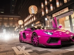 Pink Lamborghini Aventador