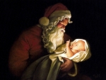 Santa Holding Baby Jesus