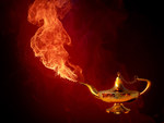 fiery magic lamp